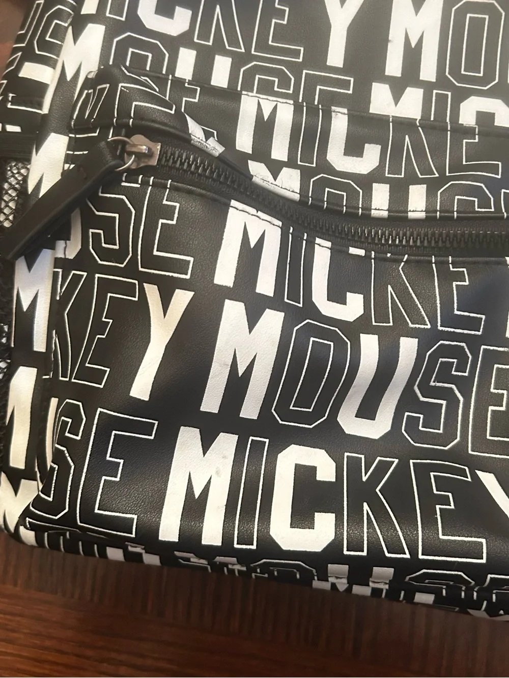 Disney Mickey Mouse Black &White Logo Print Backpack Unisex